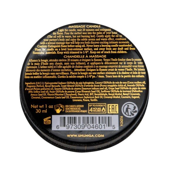 Mini Massage Candle Shunga Vanilla Soy Body Oil 1 oz Travel Size - Picture 3 of 8